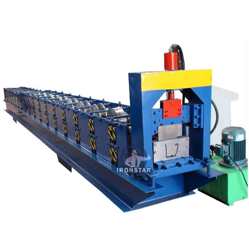 “Ironstar Aluminium Galvanized Steel Sheet K Gutter Roll Forming Machine K Style Gutter Making Machine”