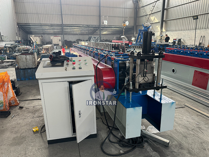 “Brazil Market Shutter Door Guide Rail Roll Forming Machine Automatic Metal Slide Rail Track Forming Machine Galvanized Steel Slide Rail Roll Former Heavy Duty Rolling Shutter Door Guide Rail Making”