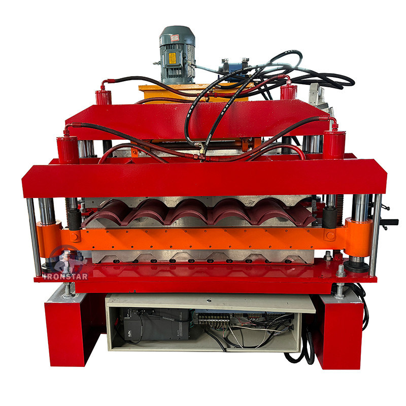 “2 In 1 Double Layer Roll Forming Machine For 6 Rib Trapezoidal Roof Sheet And 5 Rib Bamboo Glazed Tile Fully Automatic Color Steel Roof Panel Production Equipment For Construction”