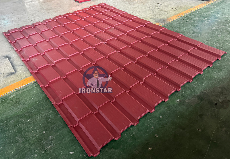 “Automatic Cascade T21 C21 Metal Tile Roll Forming Machine Roofing Profile Production Equipment Roofing Sheet Making Machinery for Russia Georgia Kyrgyzstan Roofing Factory”