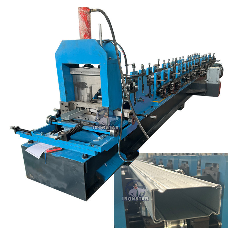 “India Standard Automatic Upright Rack Roll Forming Machine CType Pallet Beam Goods Shelf Profile Forming Machine Heavy Duty C Type Pallet Beam Roll Forming Machine Automatic Warehouse Storage Goods ”