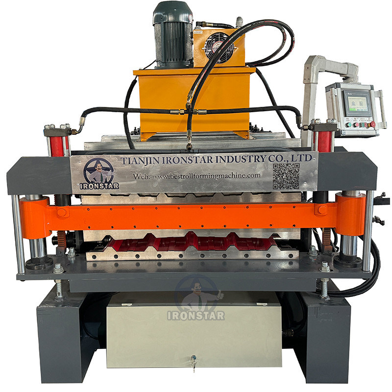 “5 Rib 7 Rib Double Deck 750 Roof Sheet Roll Forming Machine Malaysia Automatic Trapezoidal Metal Roofing Sheet Roll Former Machine”